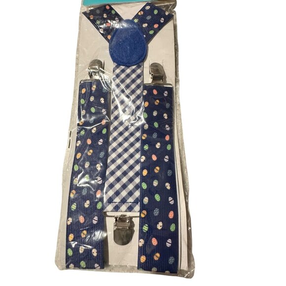 🌸3/$15🌸Boys Adjustable Polka Dot Easter Suspenders Set - Picture 1 of 4